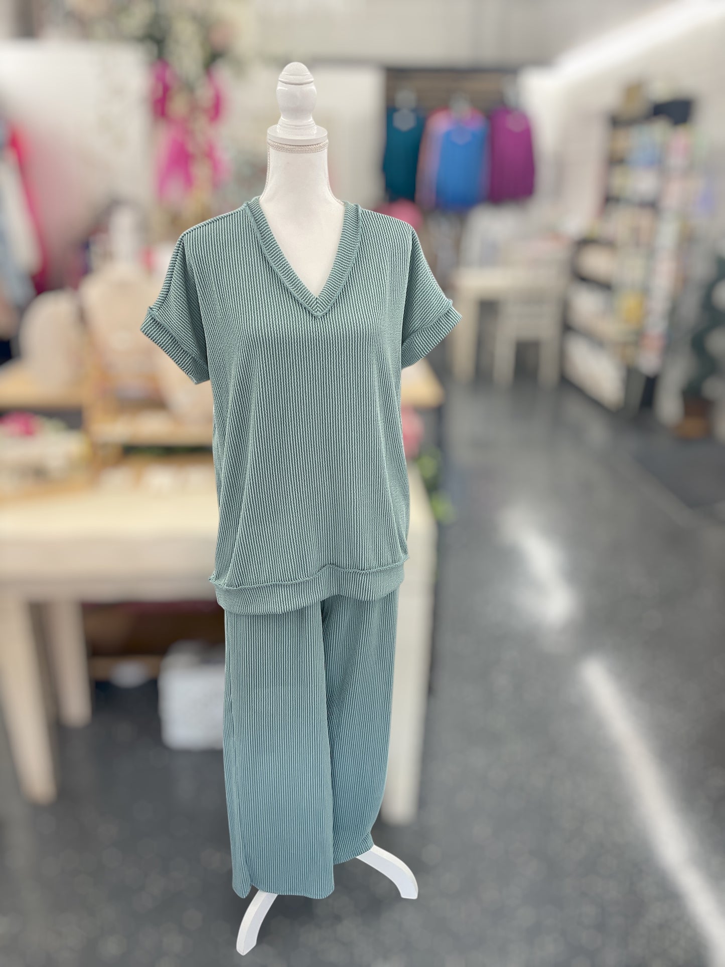 Seafoam Serenity Ribbed Set