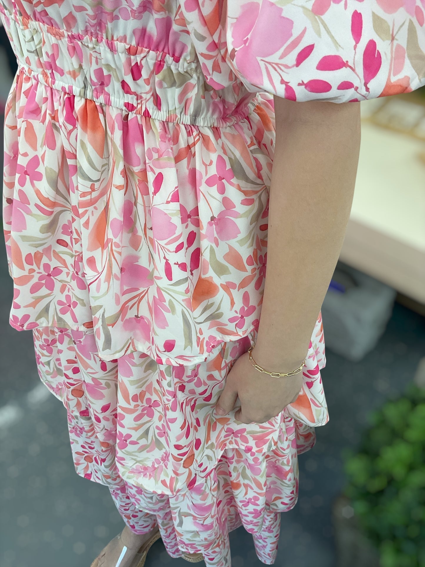 BR Blushing Petals Tiered Dress