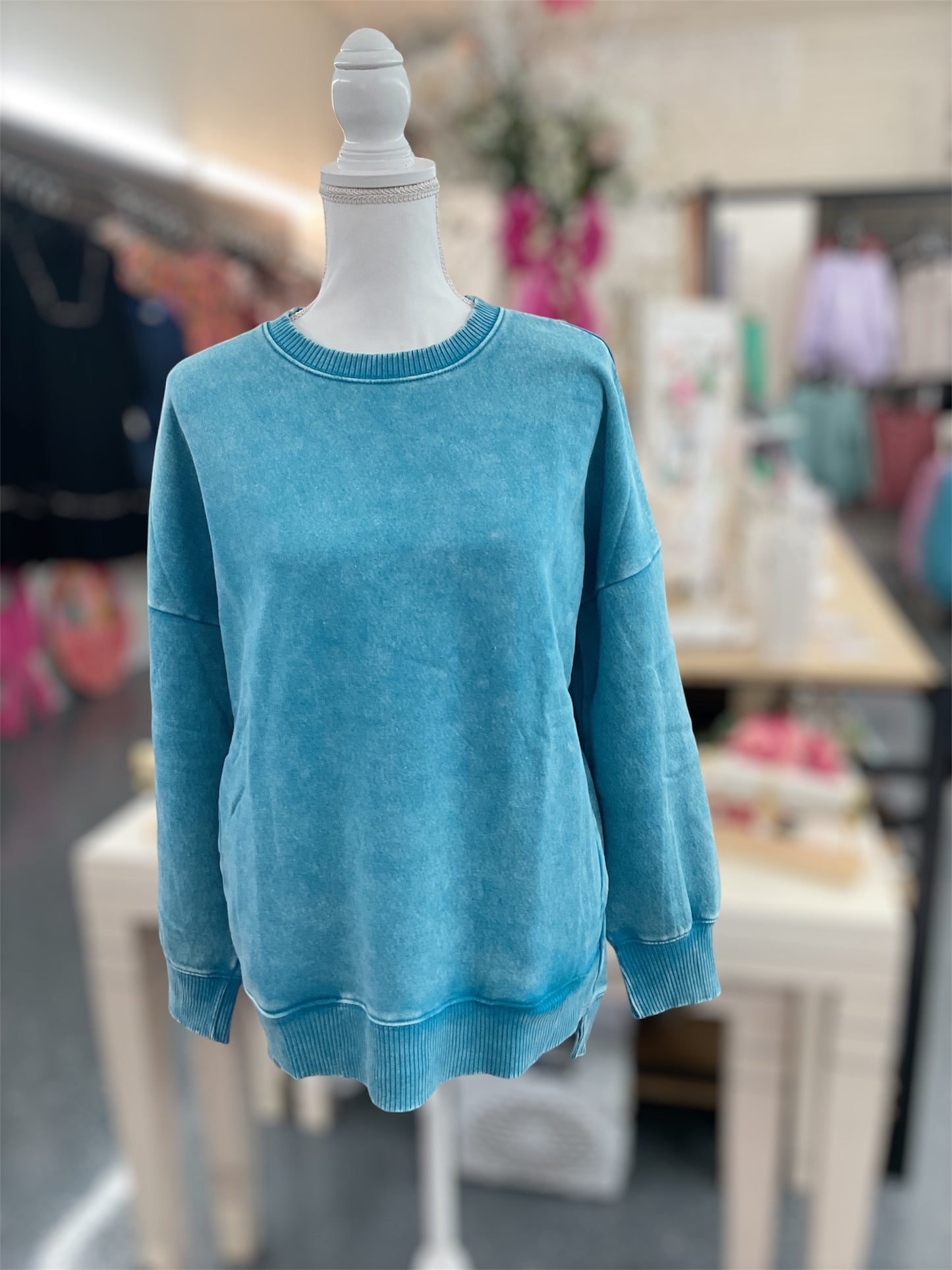 Hi Low Sweatshirt Deep Sky