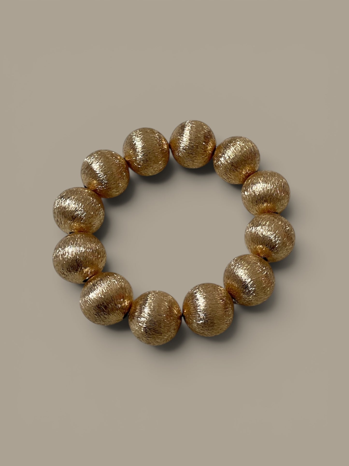 Brushed Gold Ball Bracelet