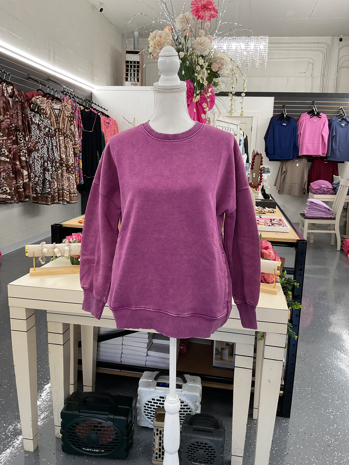 Hi Low Sweatshirt Lt. Plum