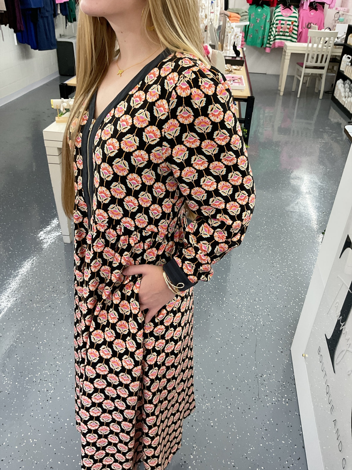 Midnight Blossom Dress