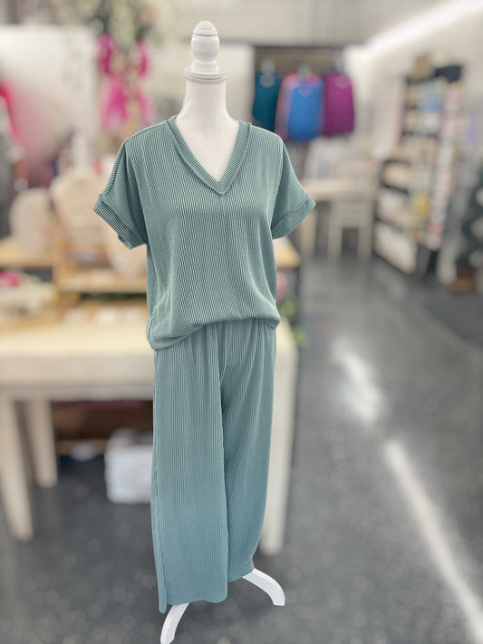 Seafoam Serenity Ribbed Set
