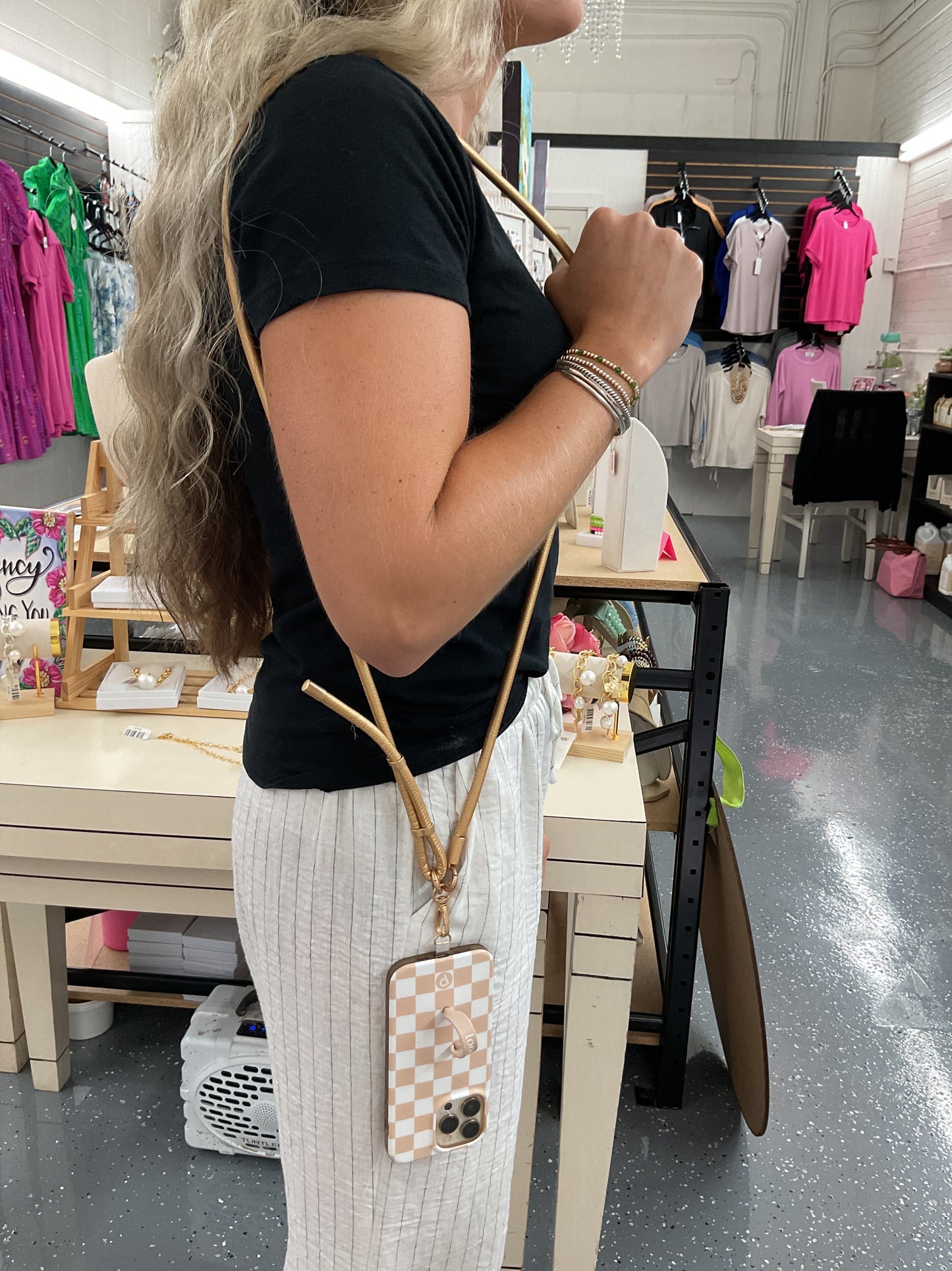 Metallic Phone Holder Gold