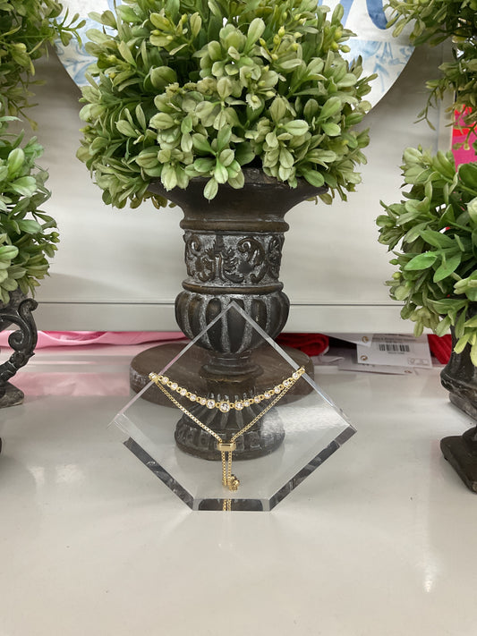 Crystal Graduated Bolo Bracelet