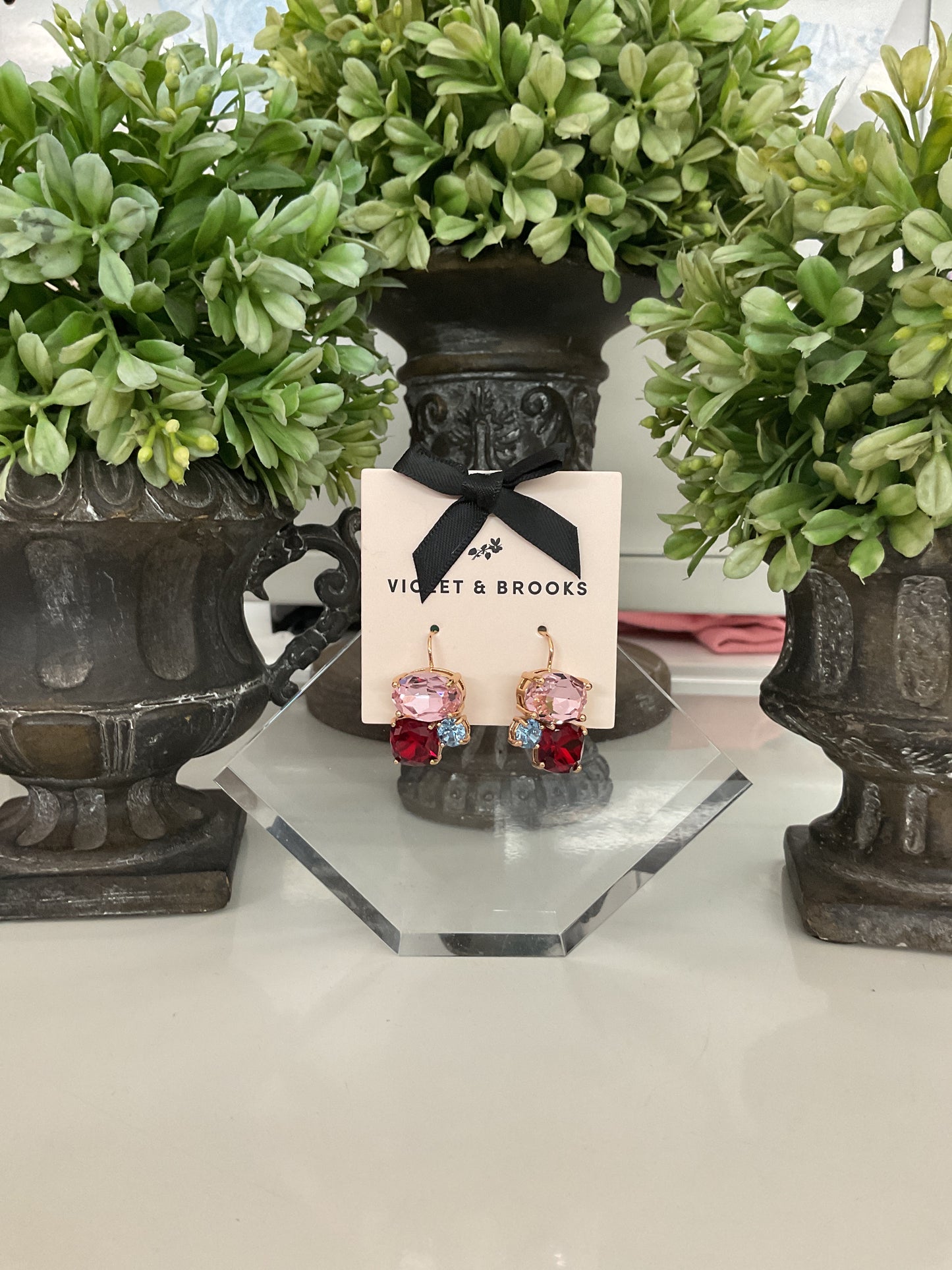 V&B Skylar Cluster Drop Earrings