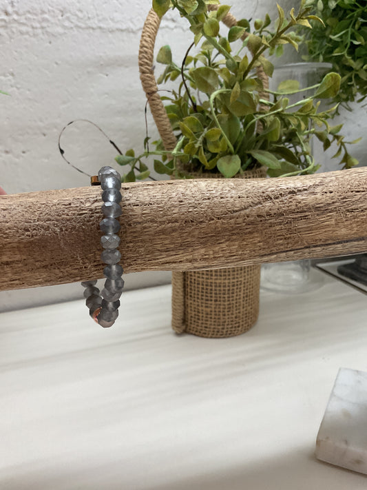 JM Grey Beaded Bracelet