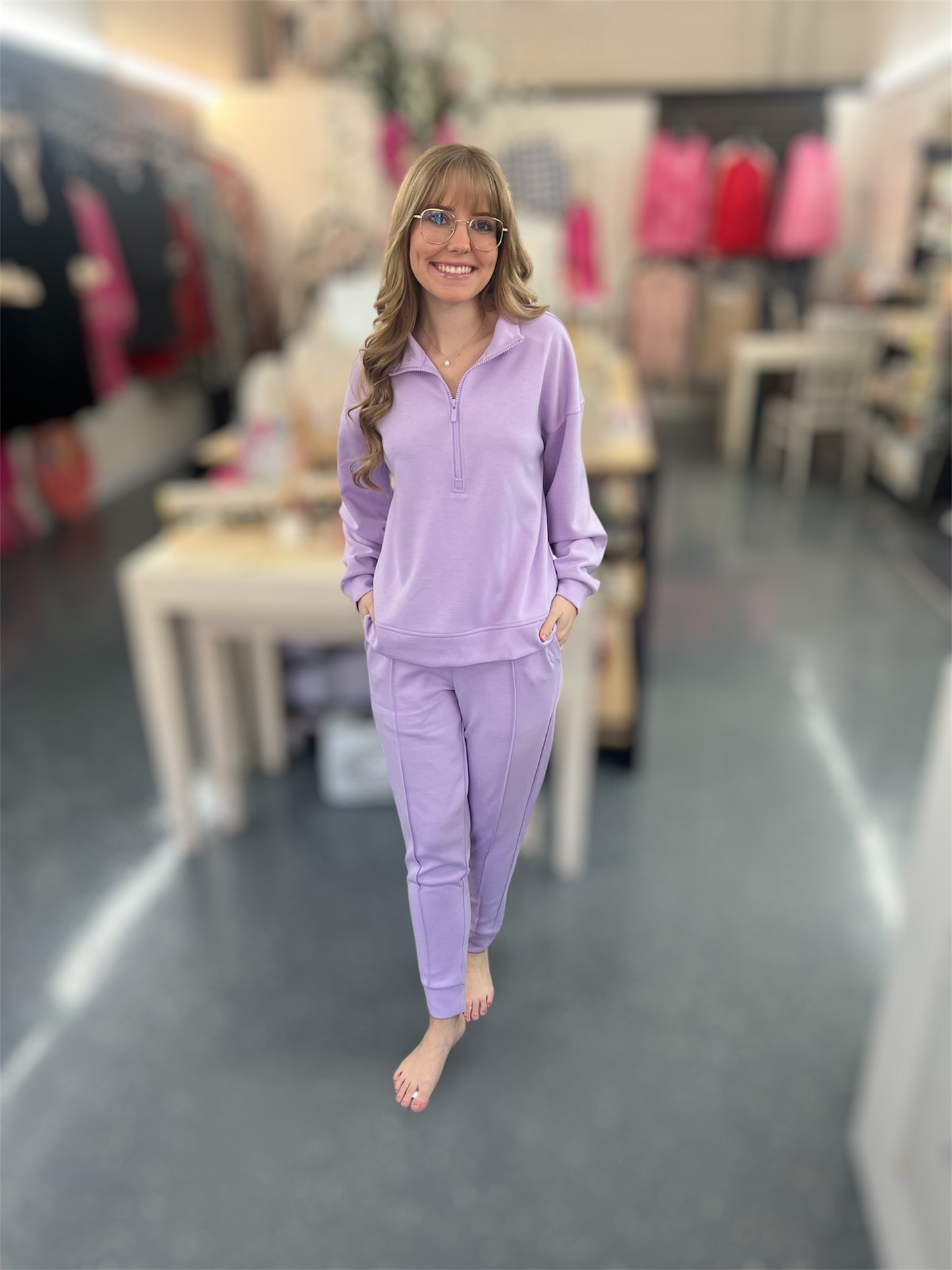Lilac Haven Quarter Zip Set