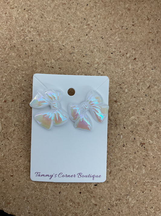 Iridescent White Bows