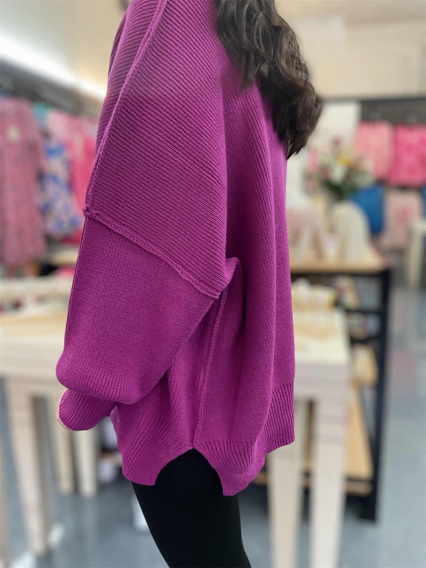 LT Plum Ribbed Sweater