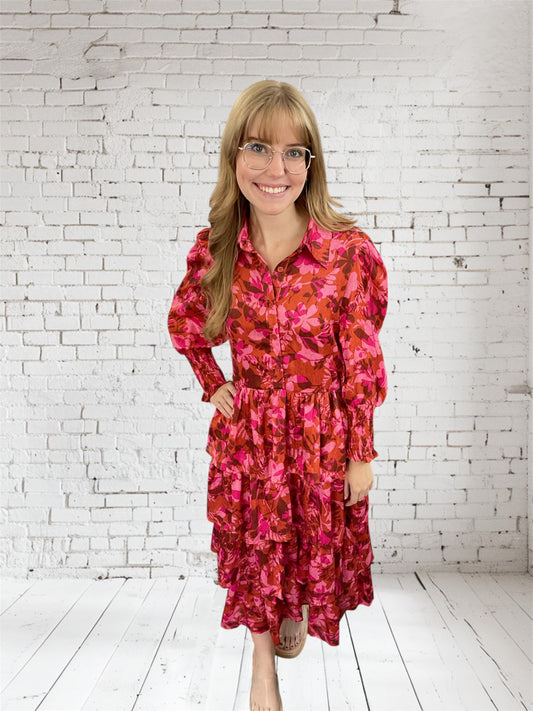 Autumn Ember Tiered Dress