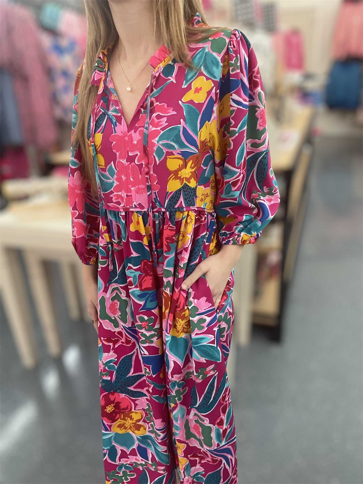 Sunset Bloom Boho Dress