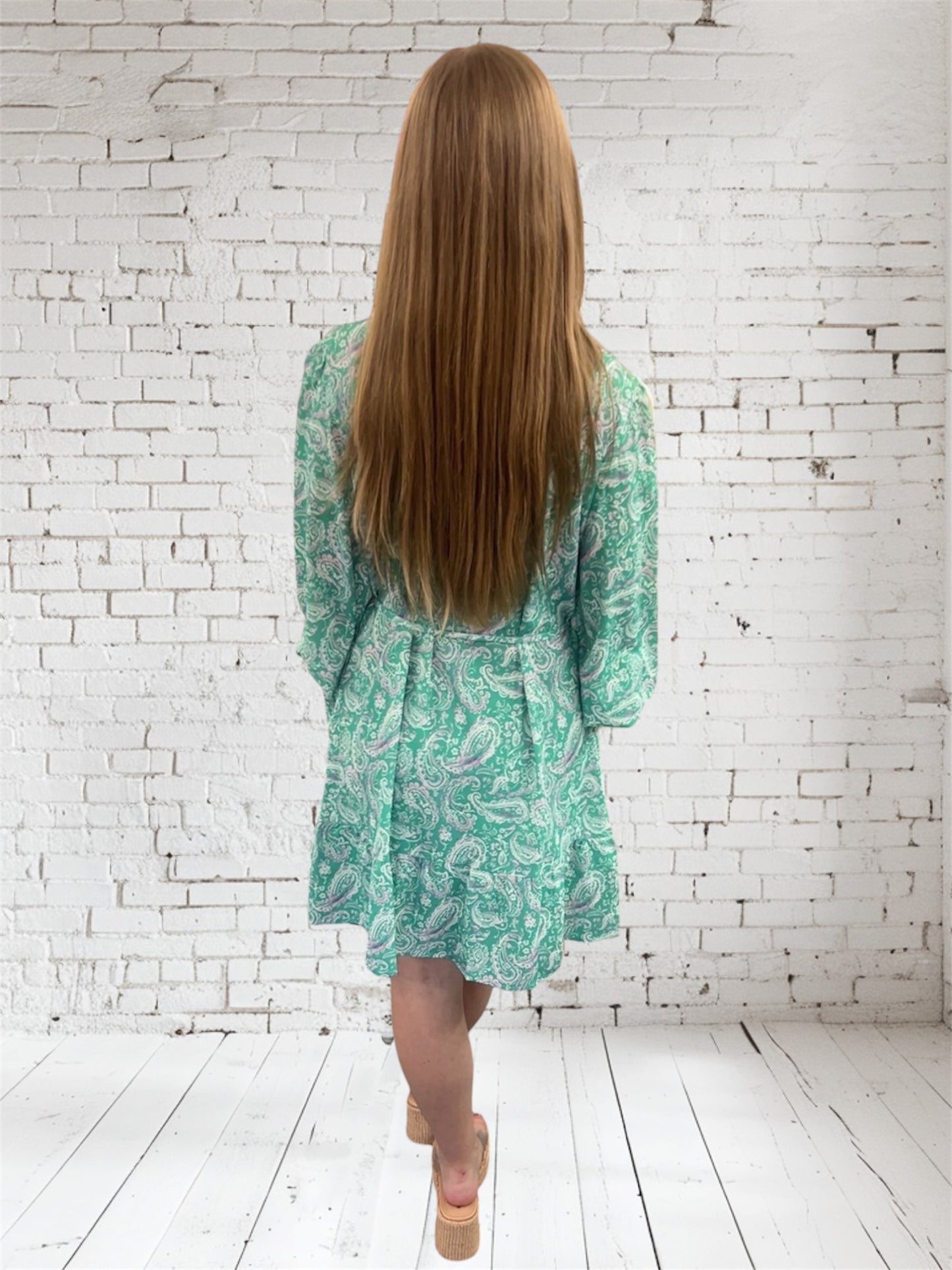 Green Paisley Dress