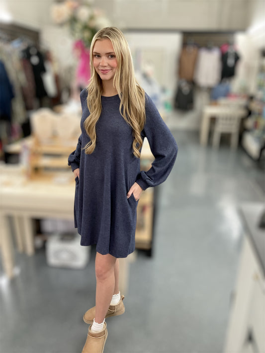 Navy Sweater Dress