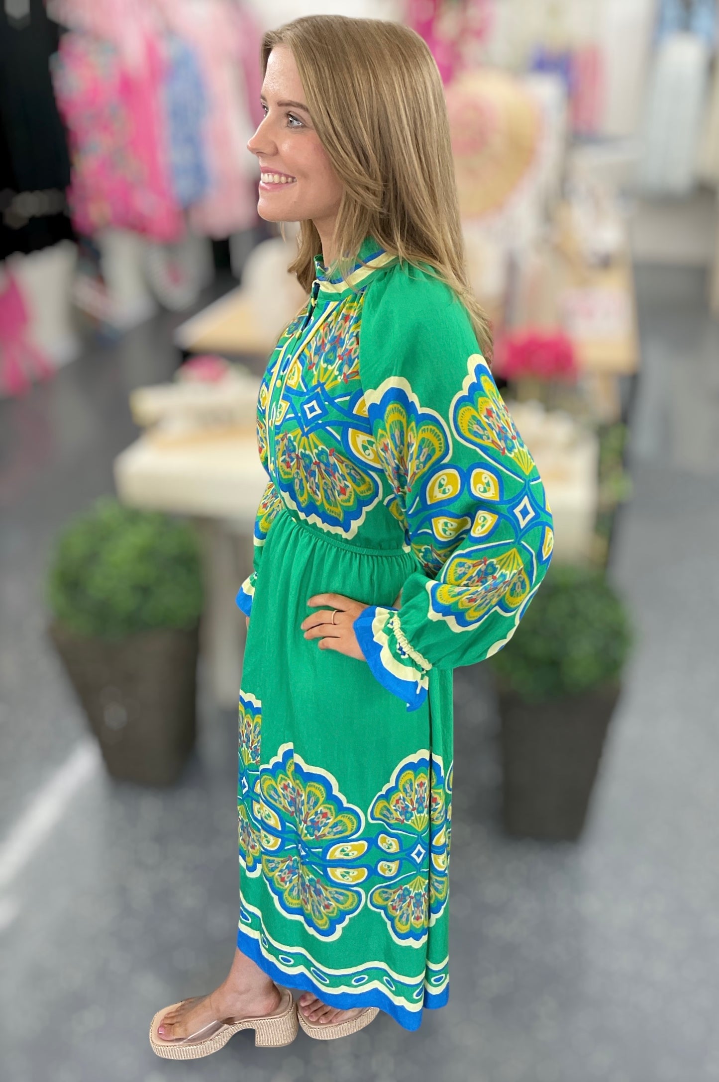 UM Emerald Peacock Dress