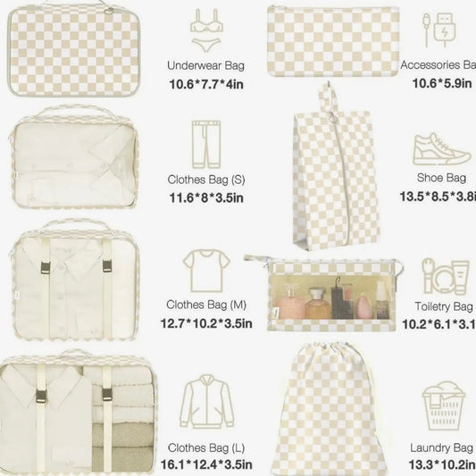 8 Piece Packing Cube Set