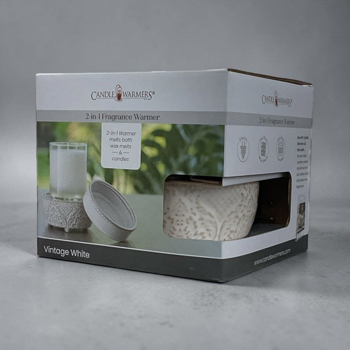 2-in-1 Fragrance Warmer Vintage White
