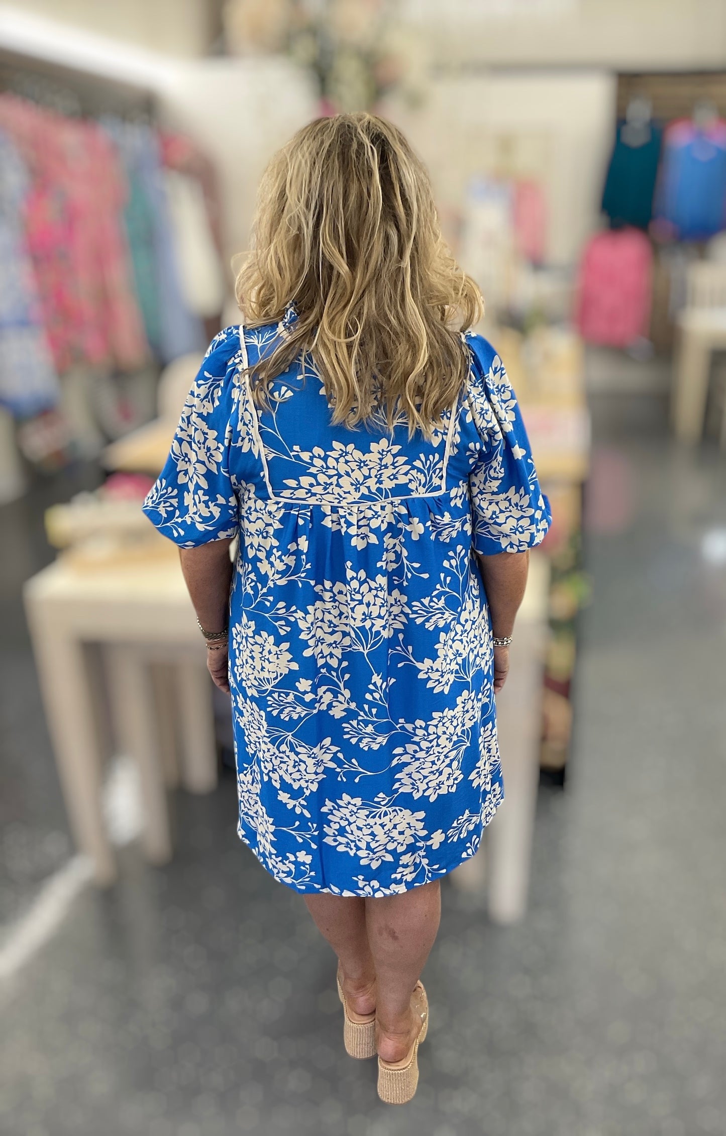Coastal Bloom Tie Front Dress
