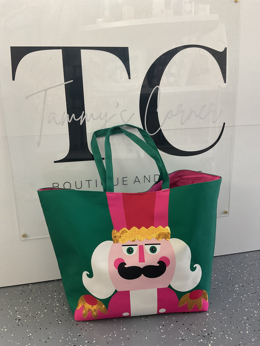 Nutcracker Sequin Tote Bag