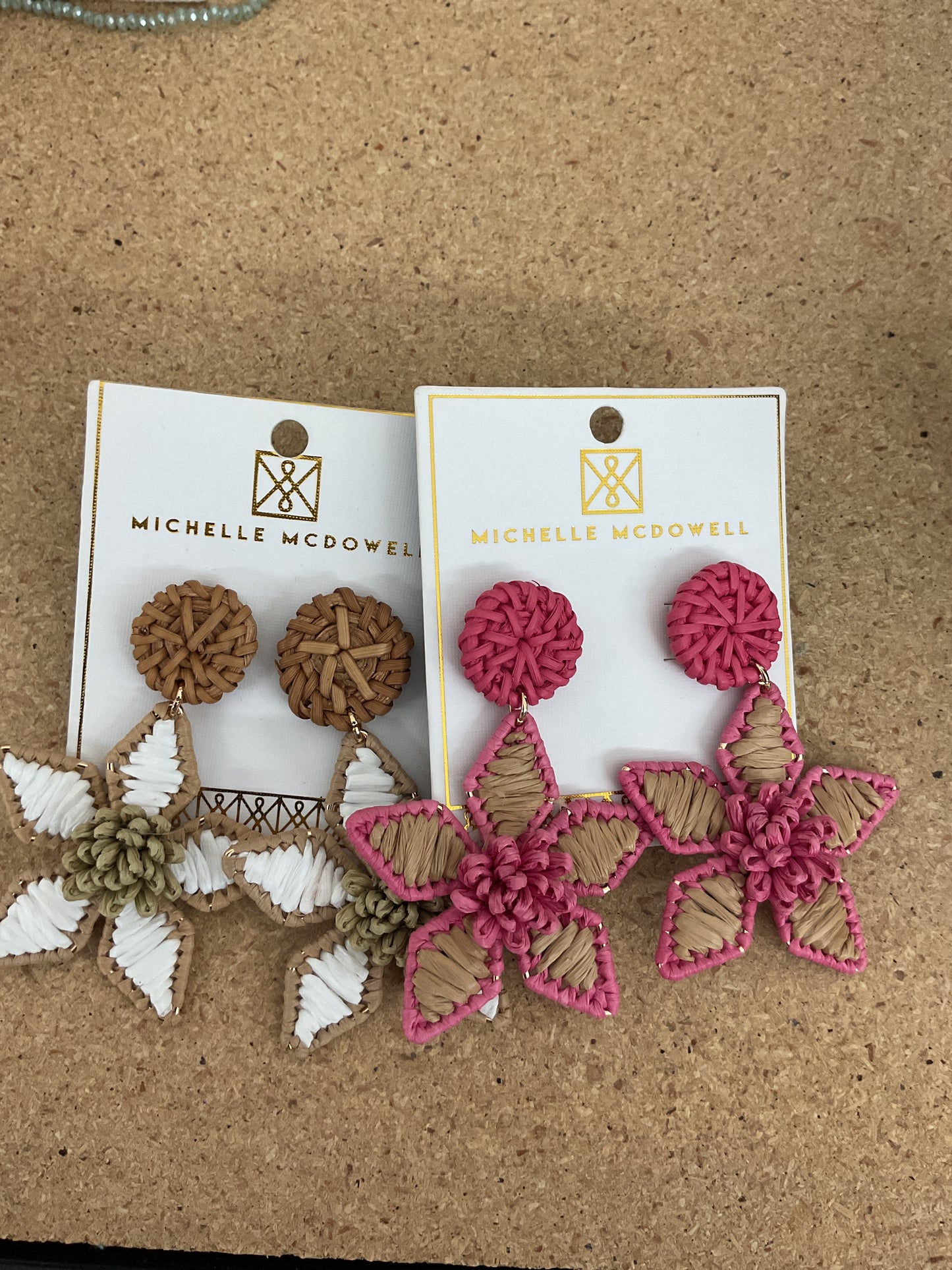 Mudpie Floral Woven Earrings