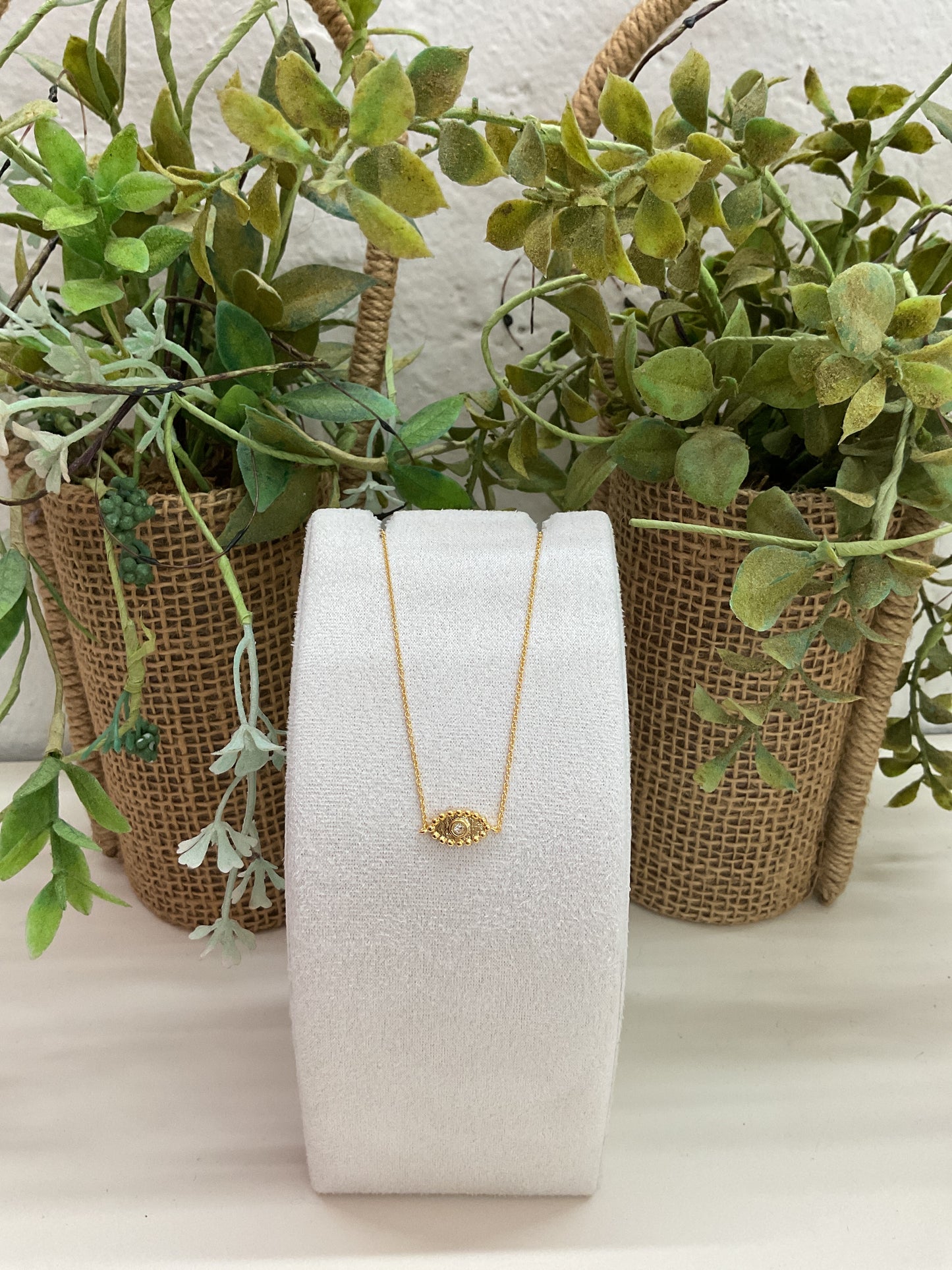 Gold Eye Diamond Necklace