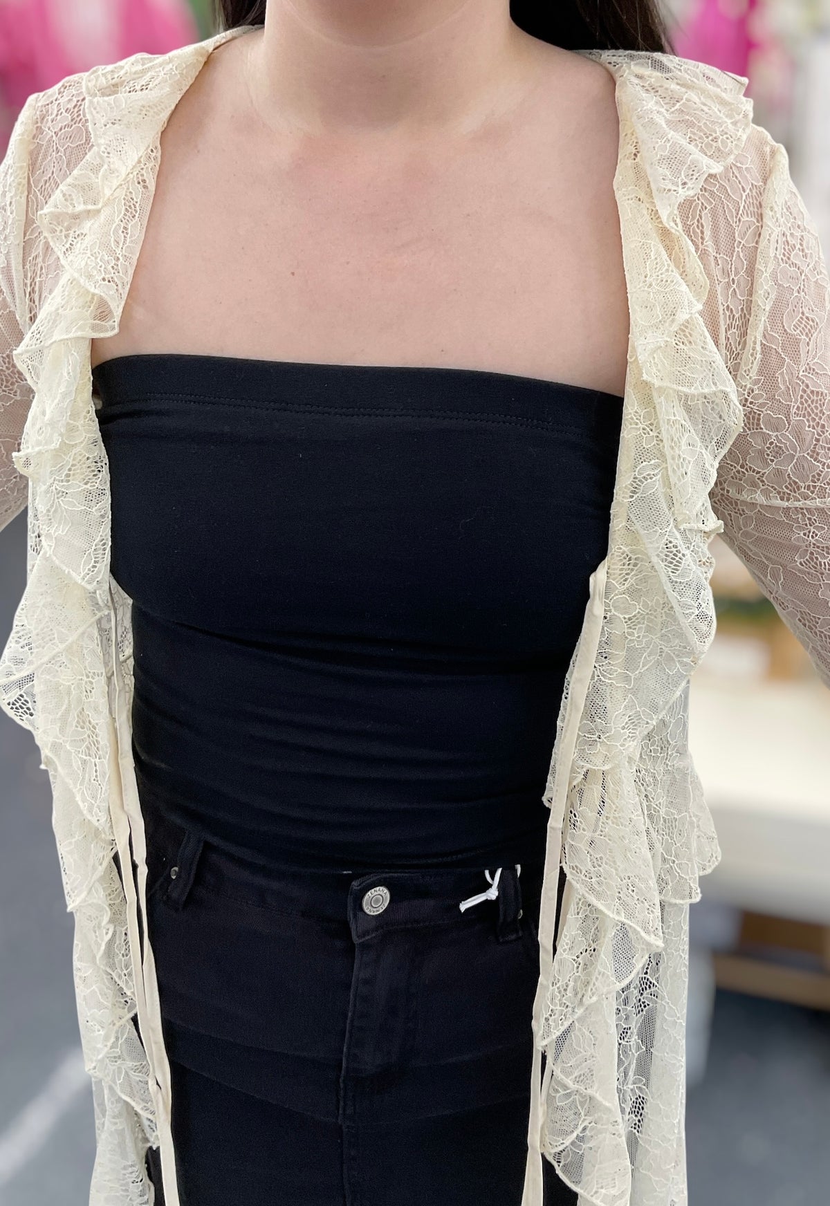 ZN Black Cotton Tube Top