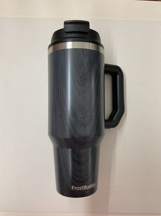 FrostBuddy 40oz Tumbler with Straw Black Wood Grain