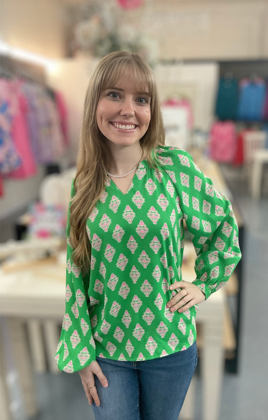 MS Early Riser Green Blouse