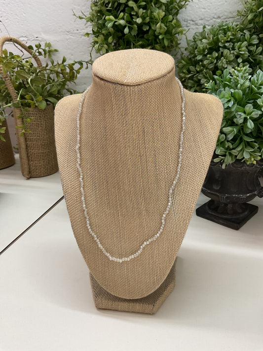 Ivory Elastic Beaded Necklace