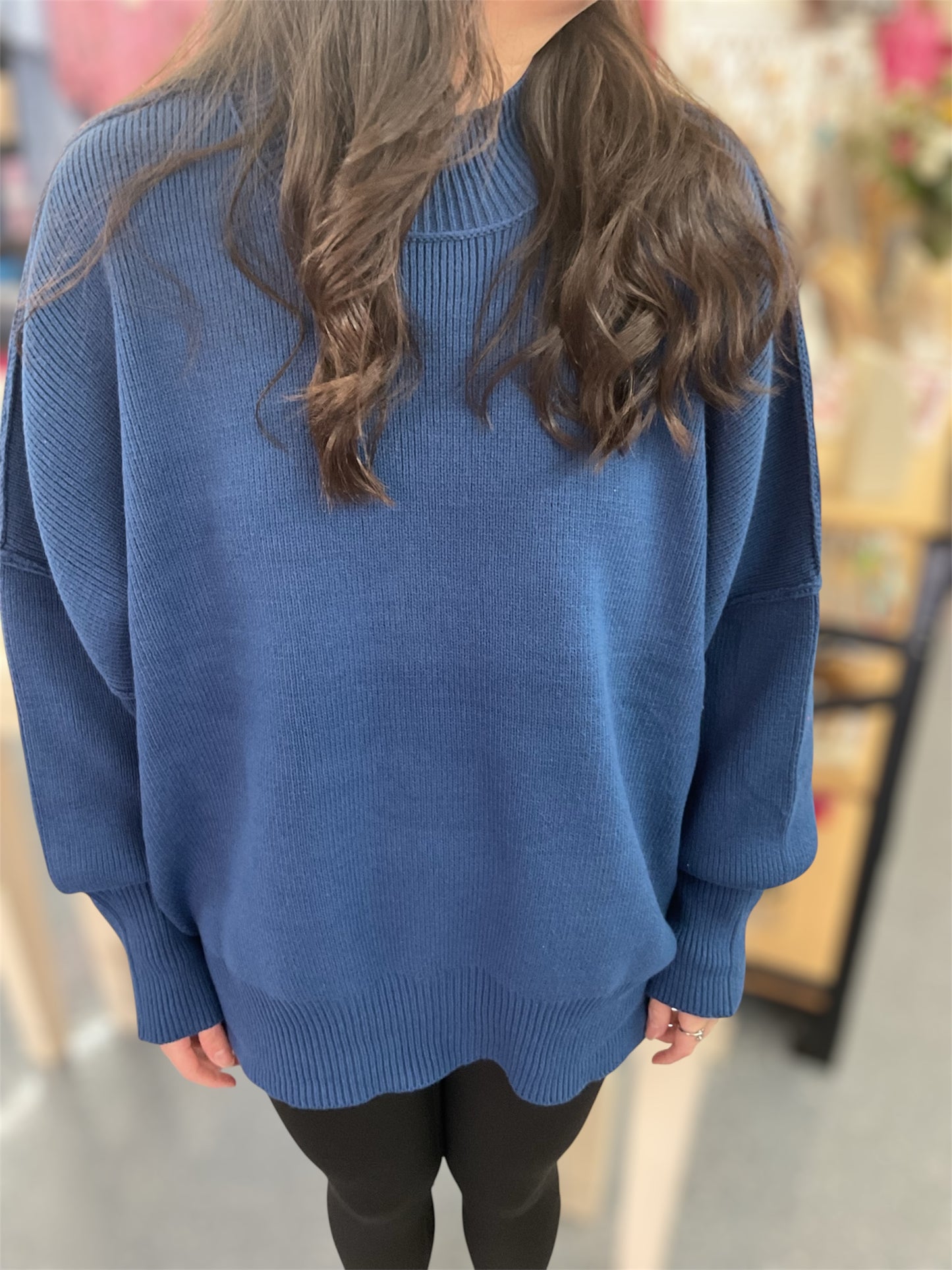 LT Navy Ribbed Sweater