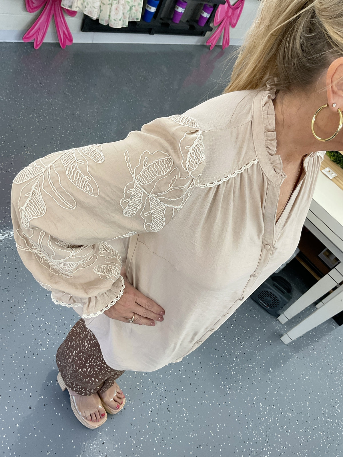 UM Champagne Bloom Blouse