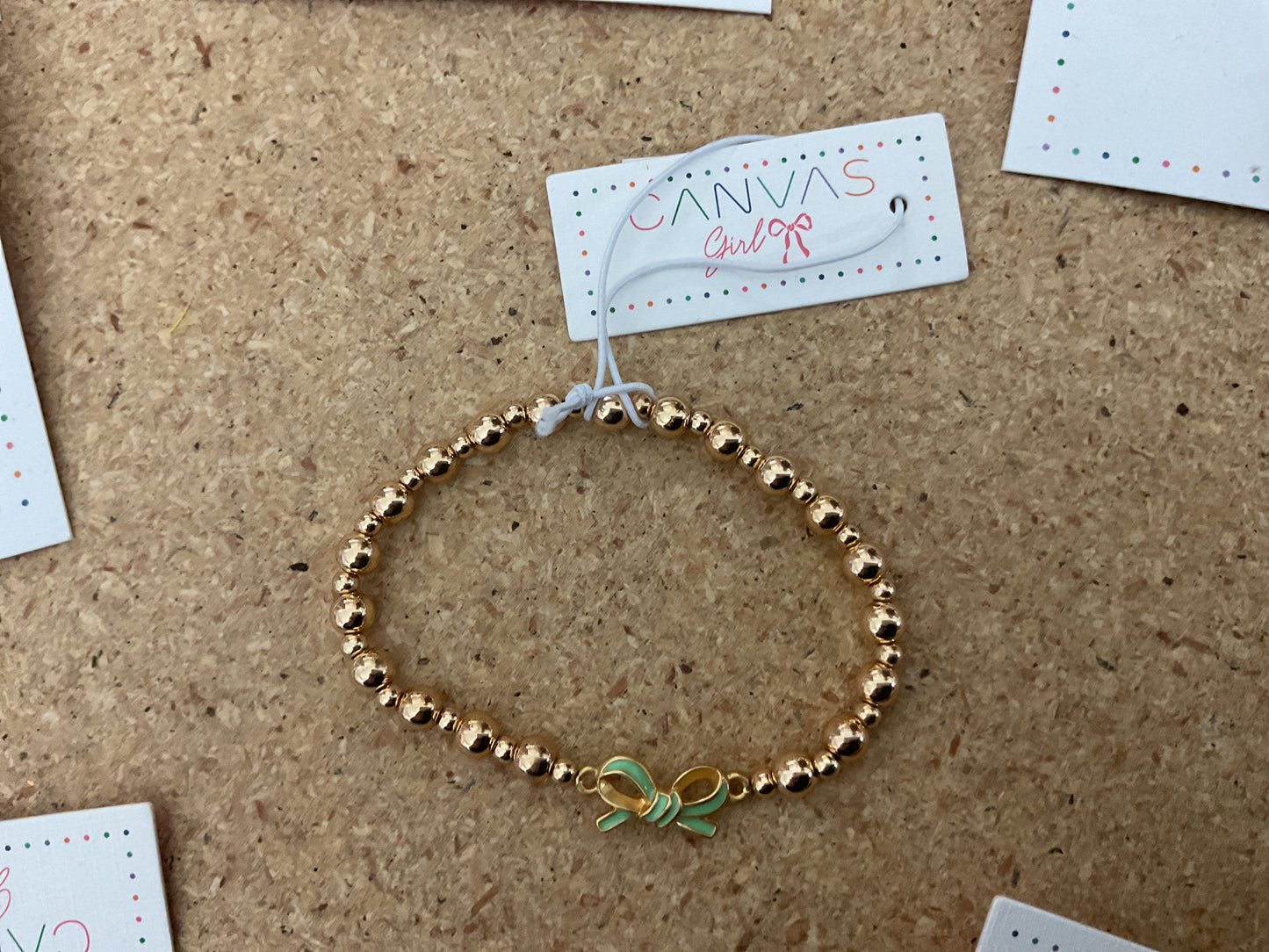 Girl Bow Bracelet Green