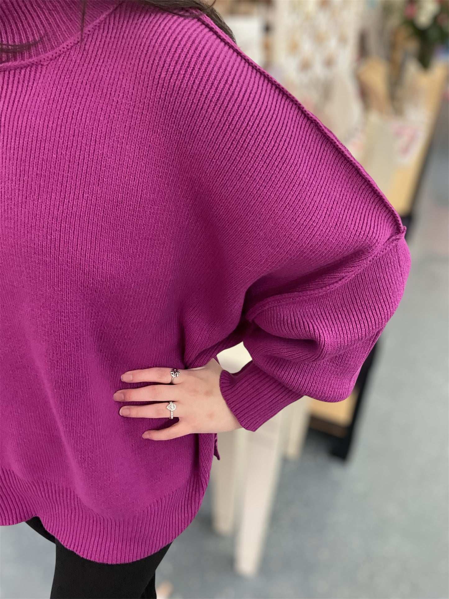 LT Plum Ribbed Sweater