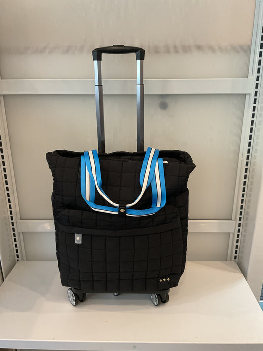 Tenley Quilted Roller Bag Black