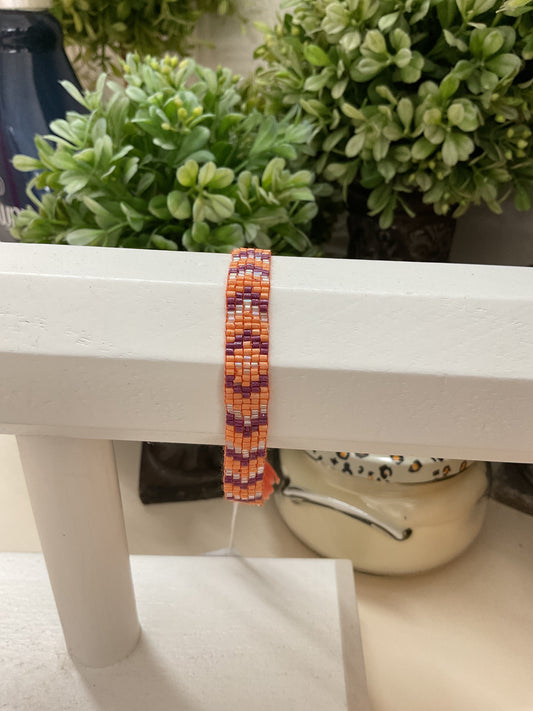 Boho Salmon Drawstring Bracelet