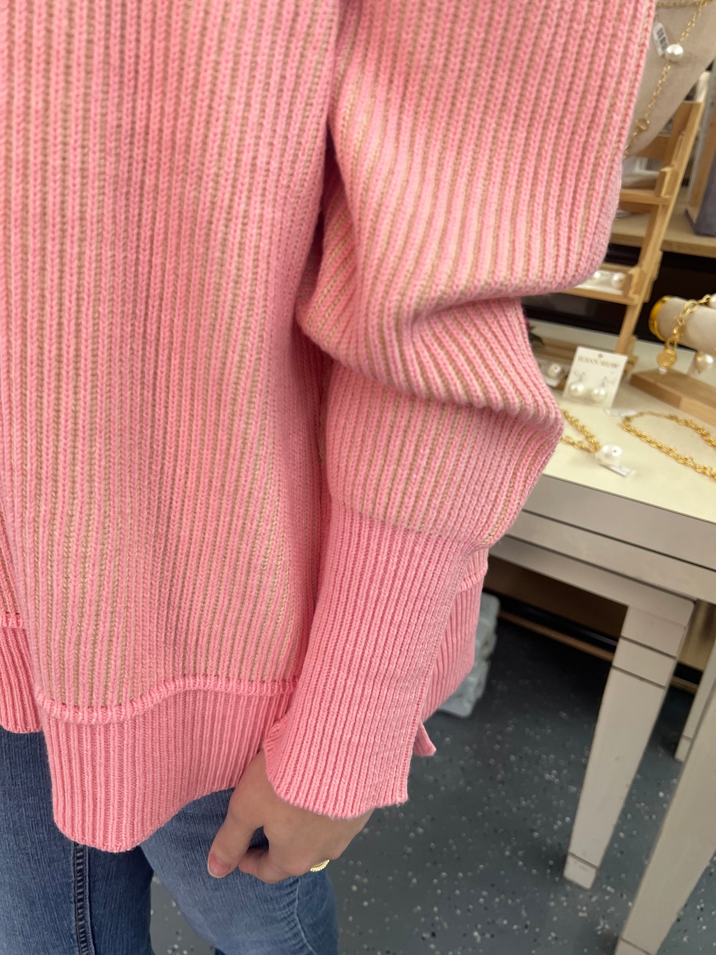 Blush Ribbed Sweater