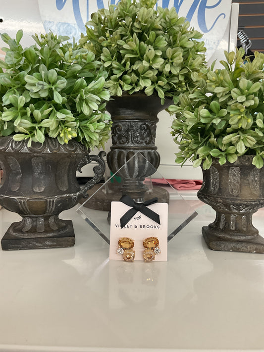V&B Skylar Crystal Post Earrings