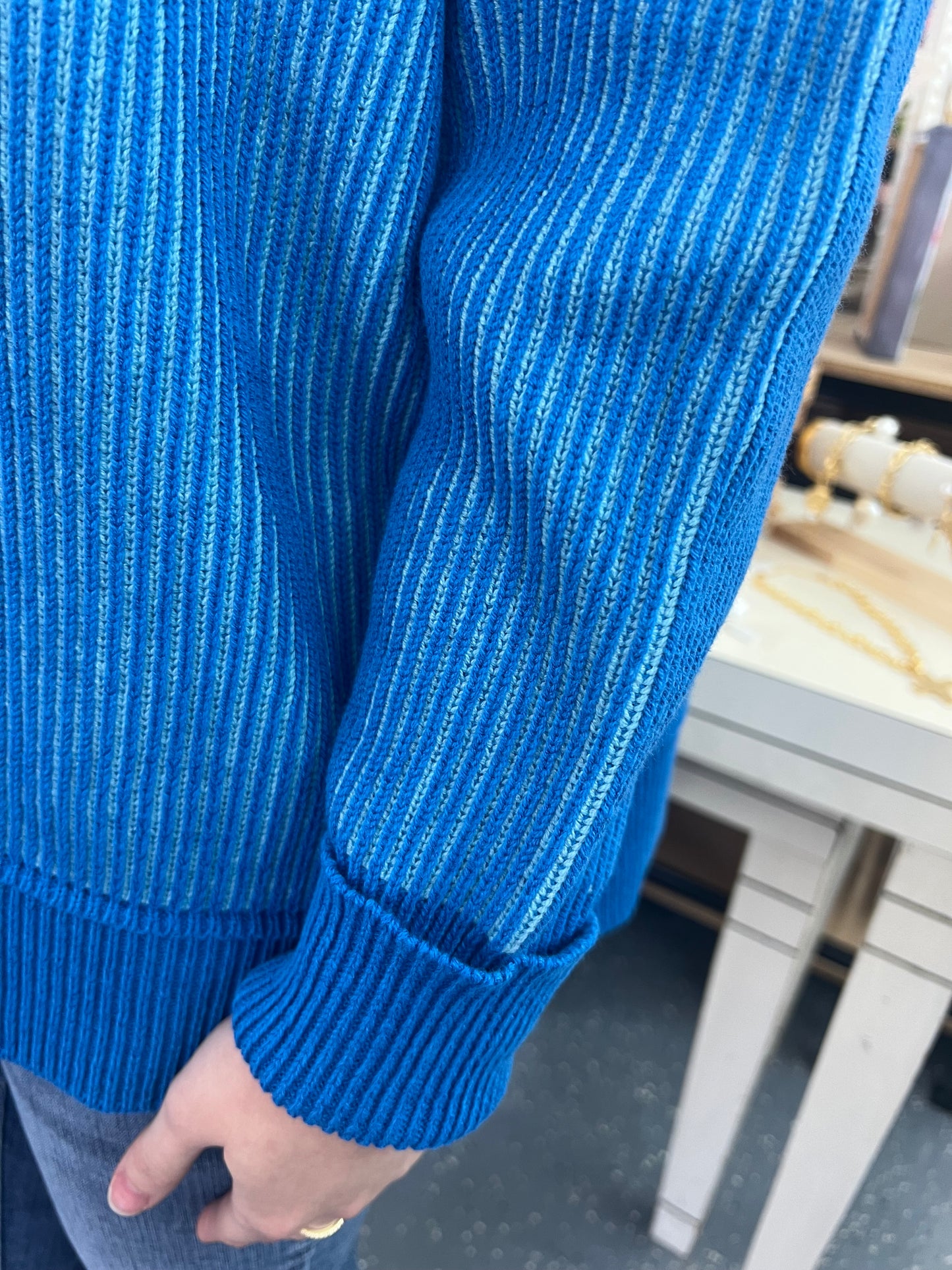 Ocean Ribbed Sweater