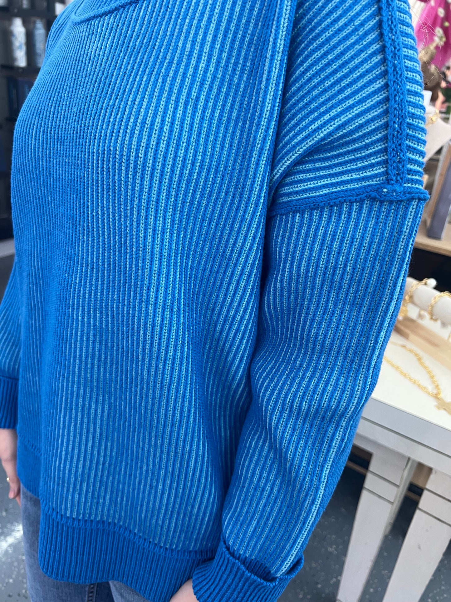 Ocean Ribbed Sweater