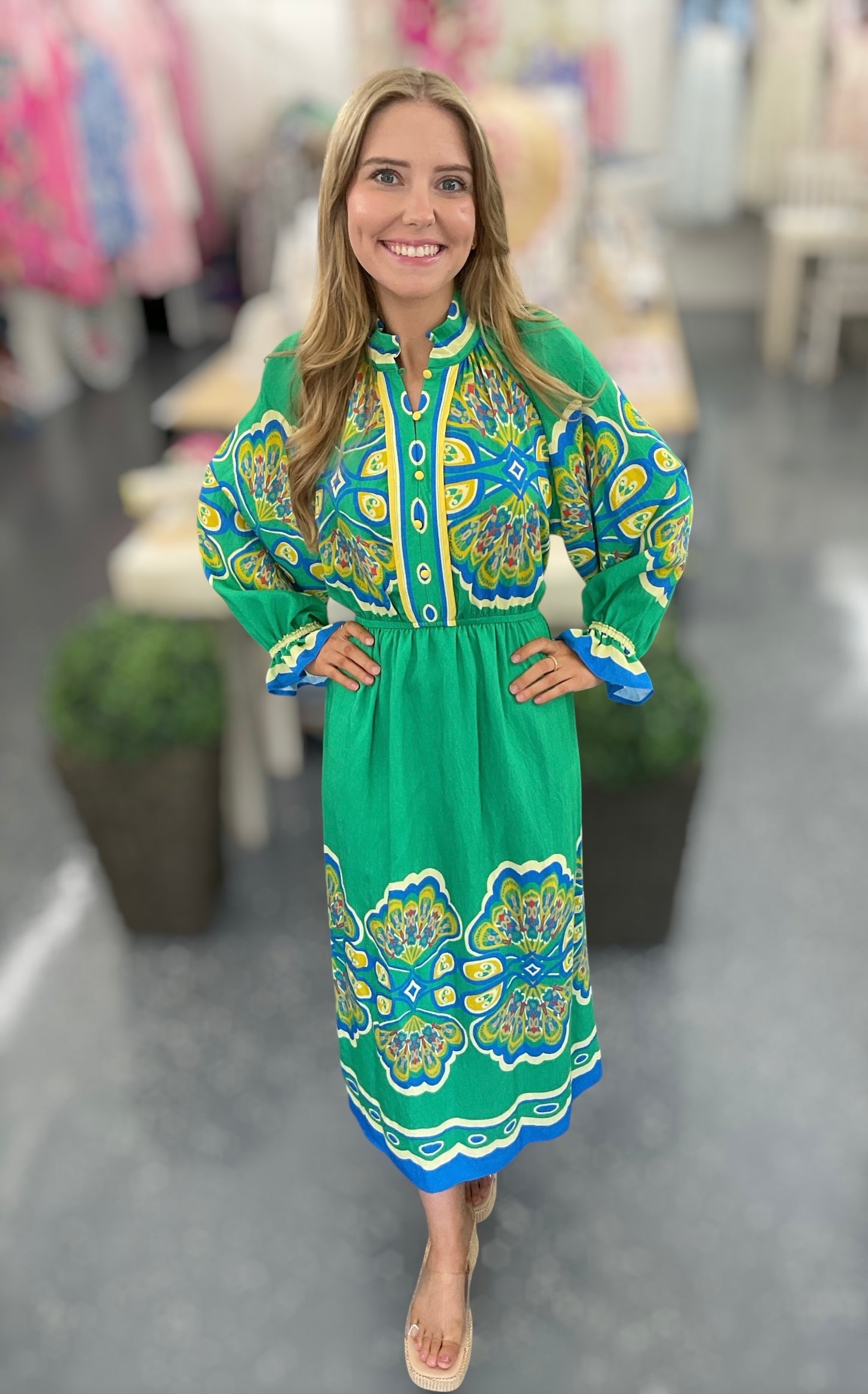 UM Emerald Peacock Dress