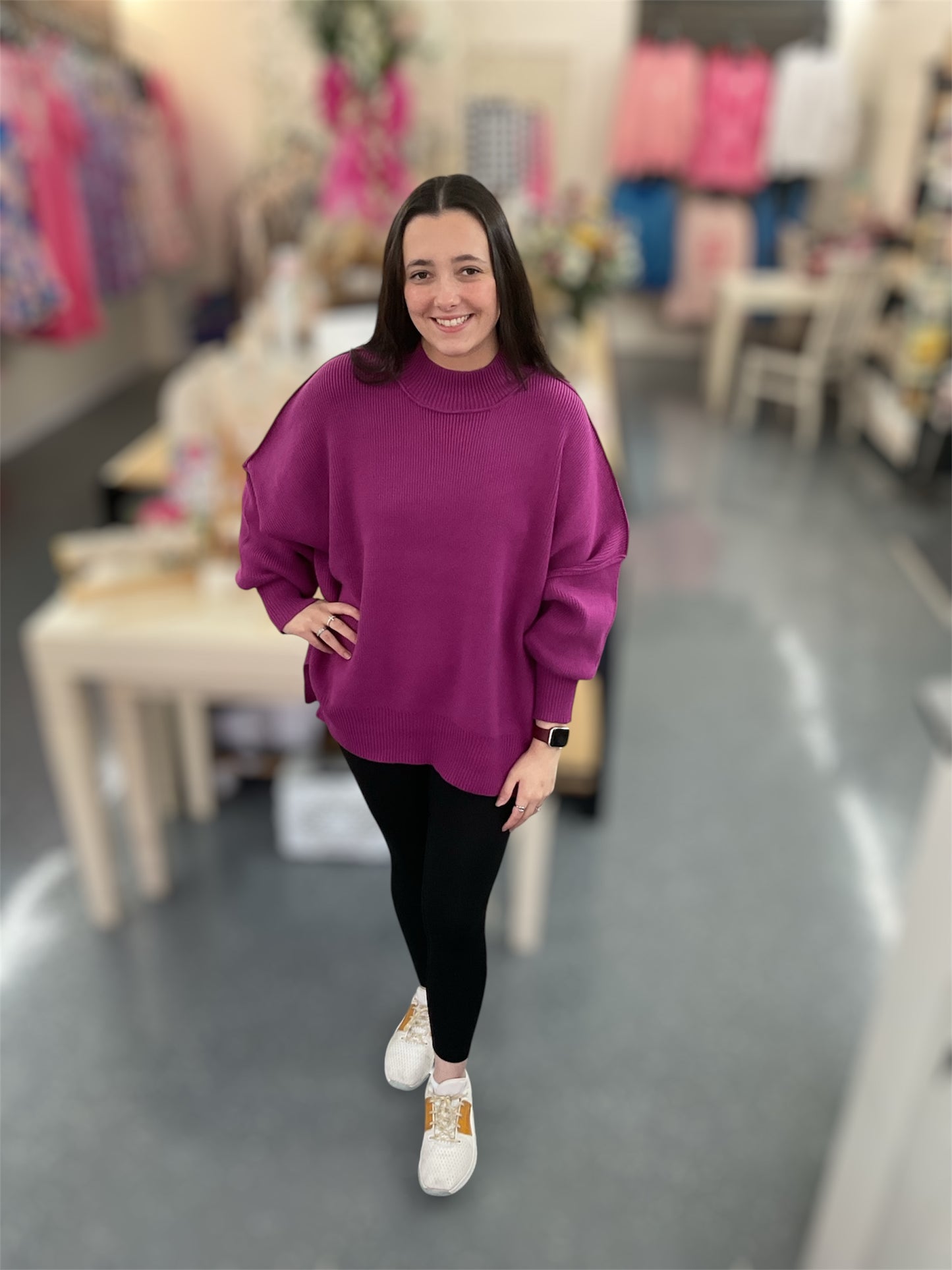 LT Plum Ribbed Sweater