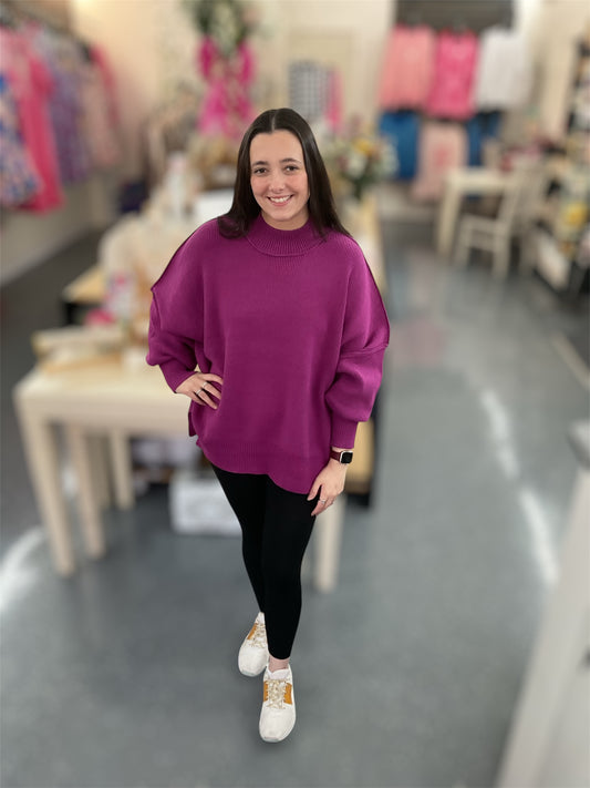 LT Plum Ribbed Sweater