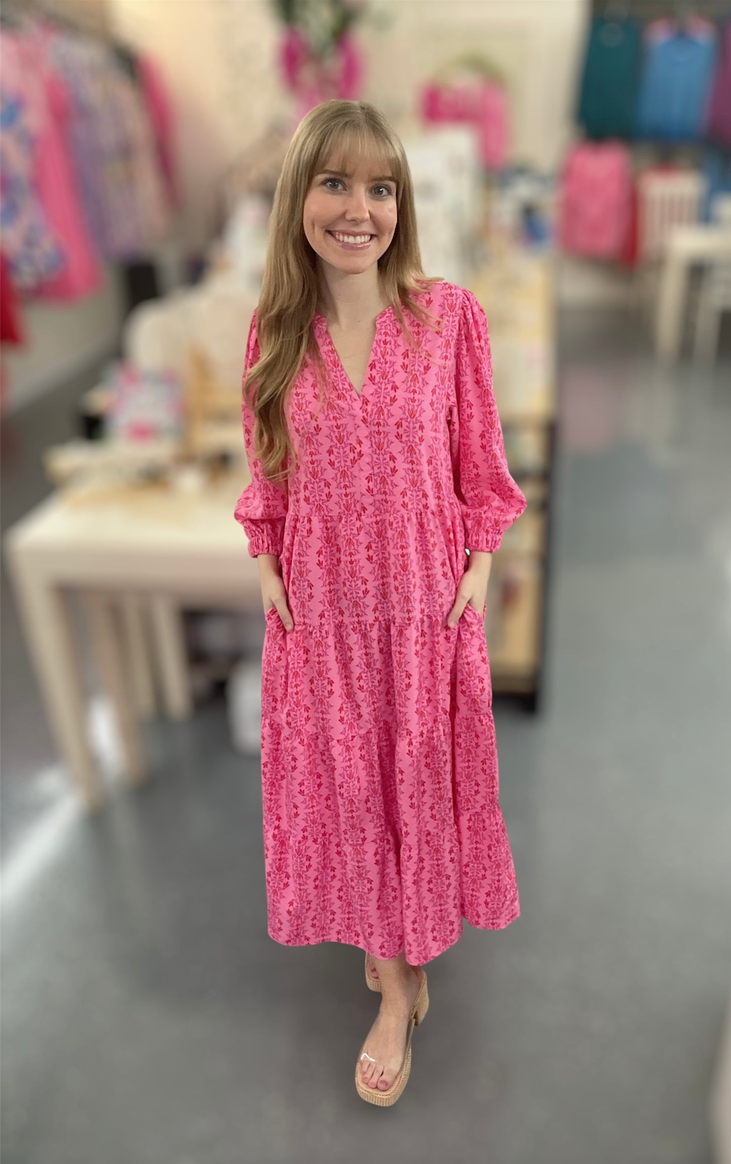 MS Pink Heirloom Vine Dress