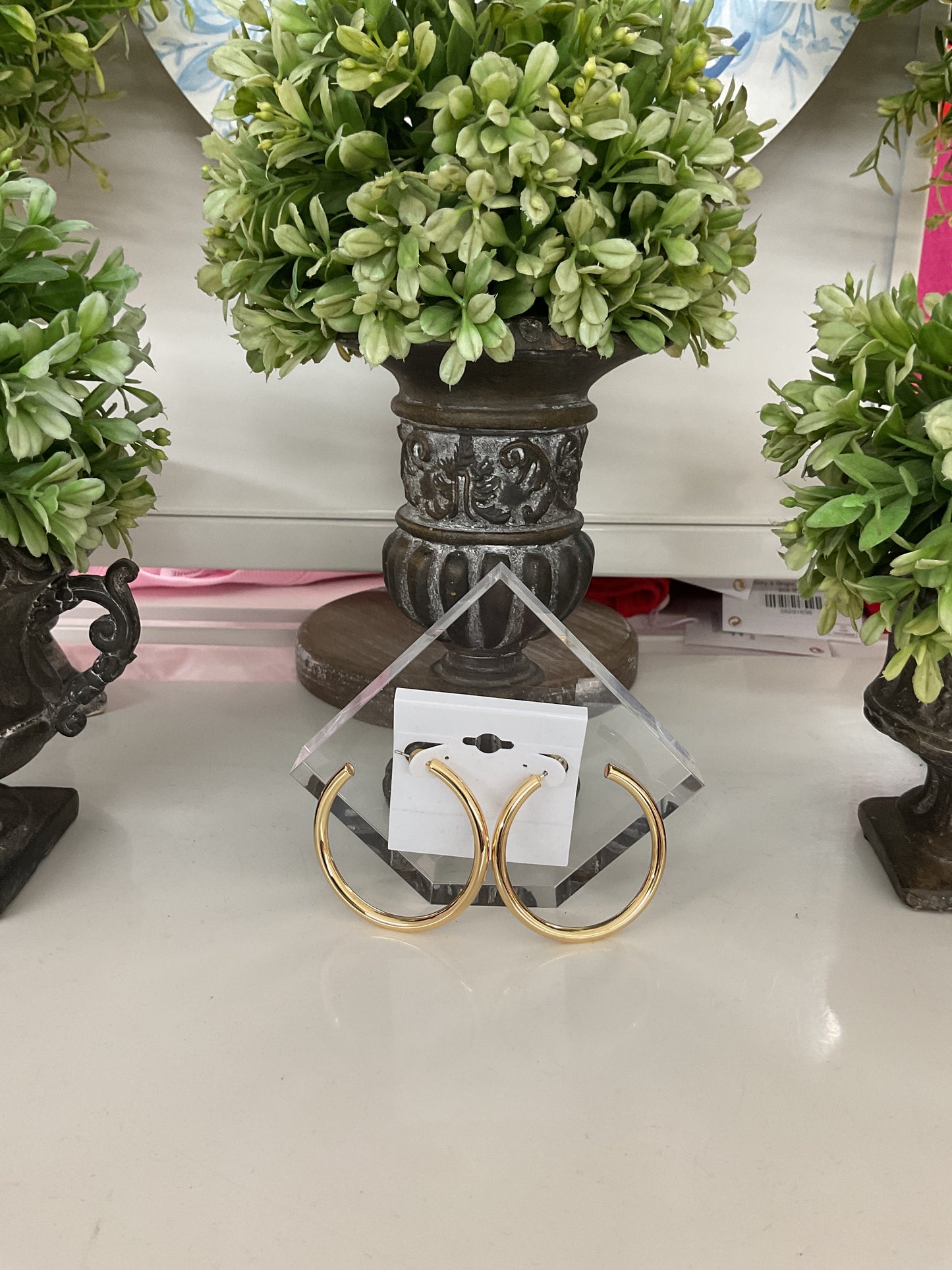 2” Gold Plated Hollow Hoops