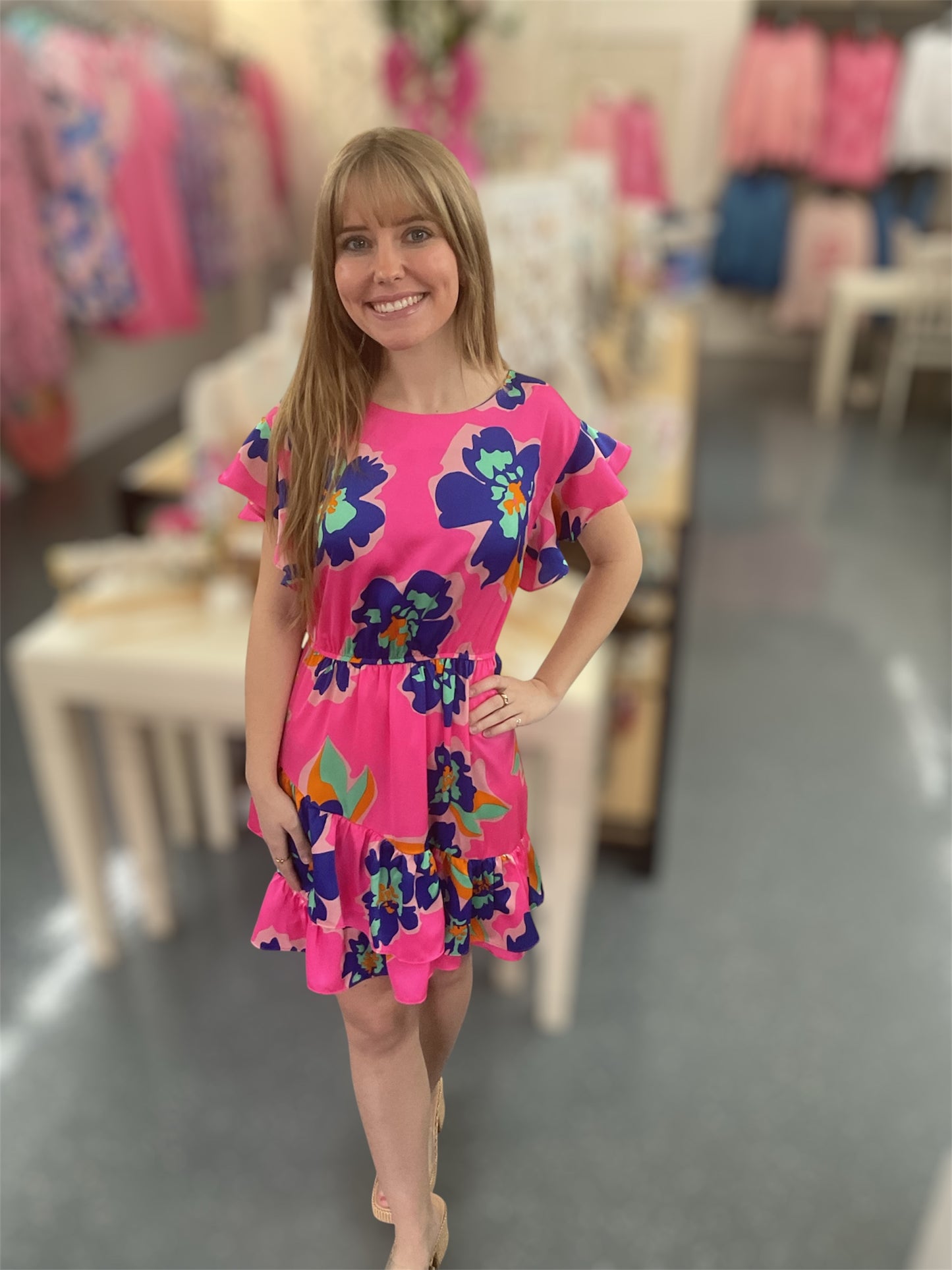 Pink Paradise Floral Dress