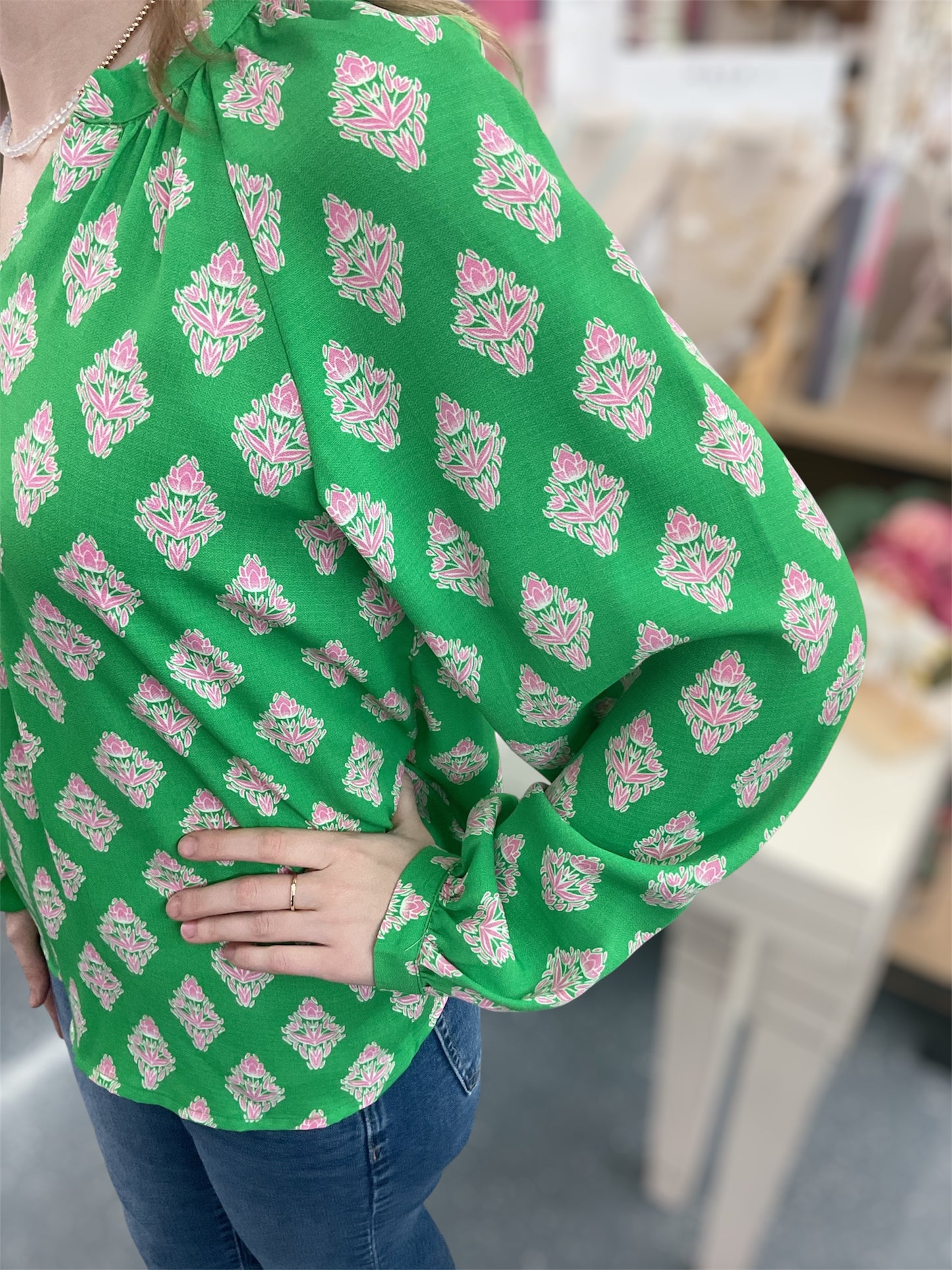MS Early Riser Green Blouse