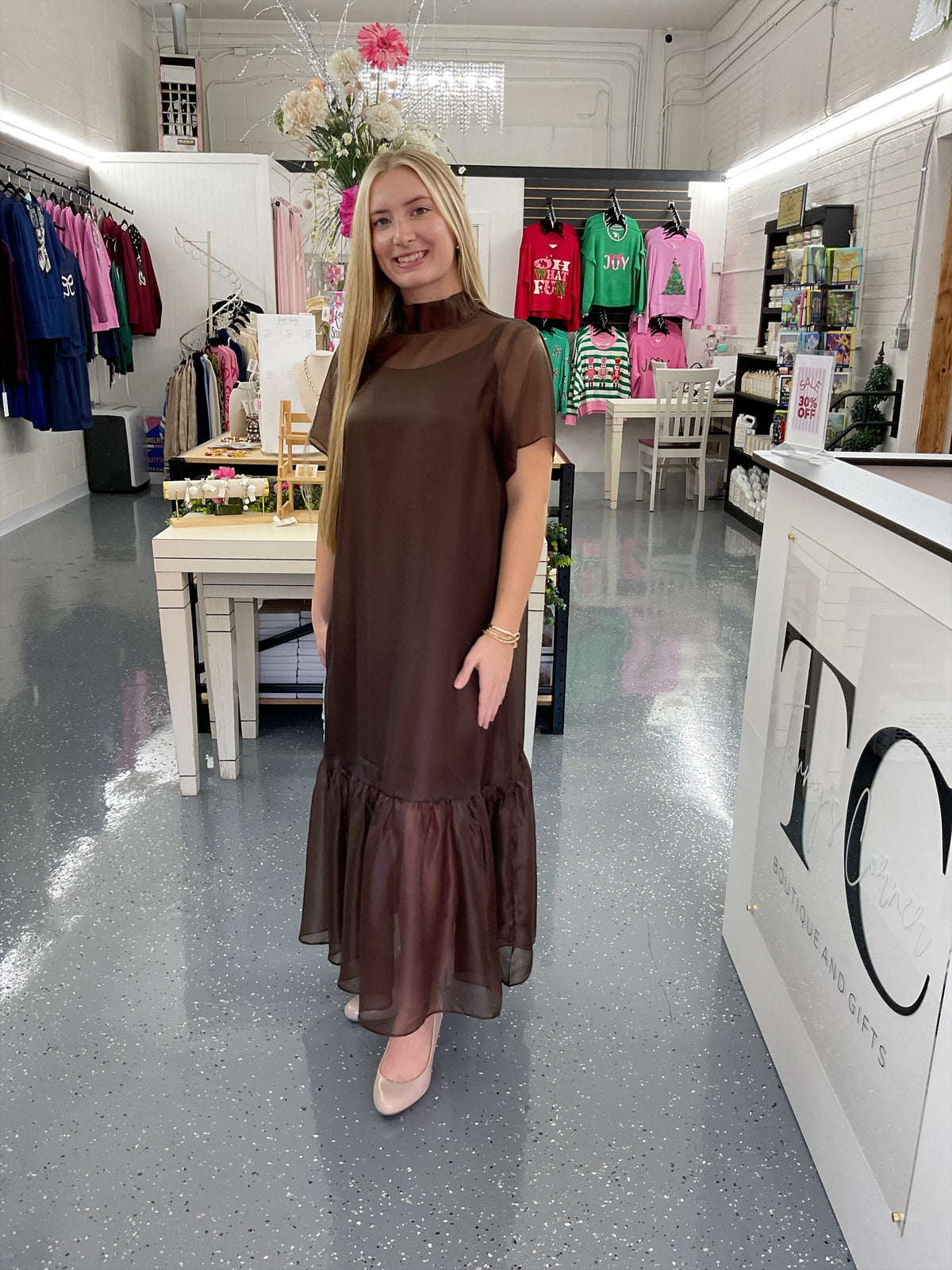 Espresso Elegance Dress