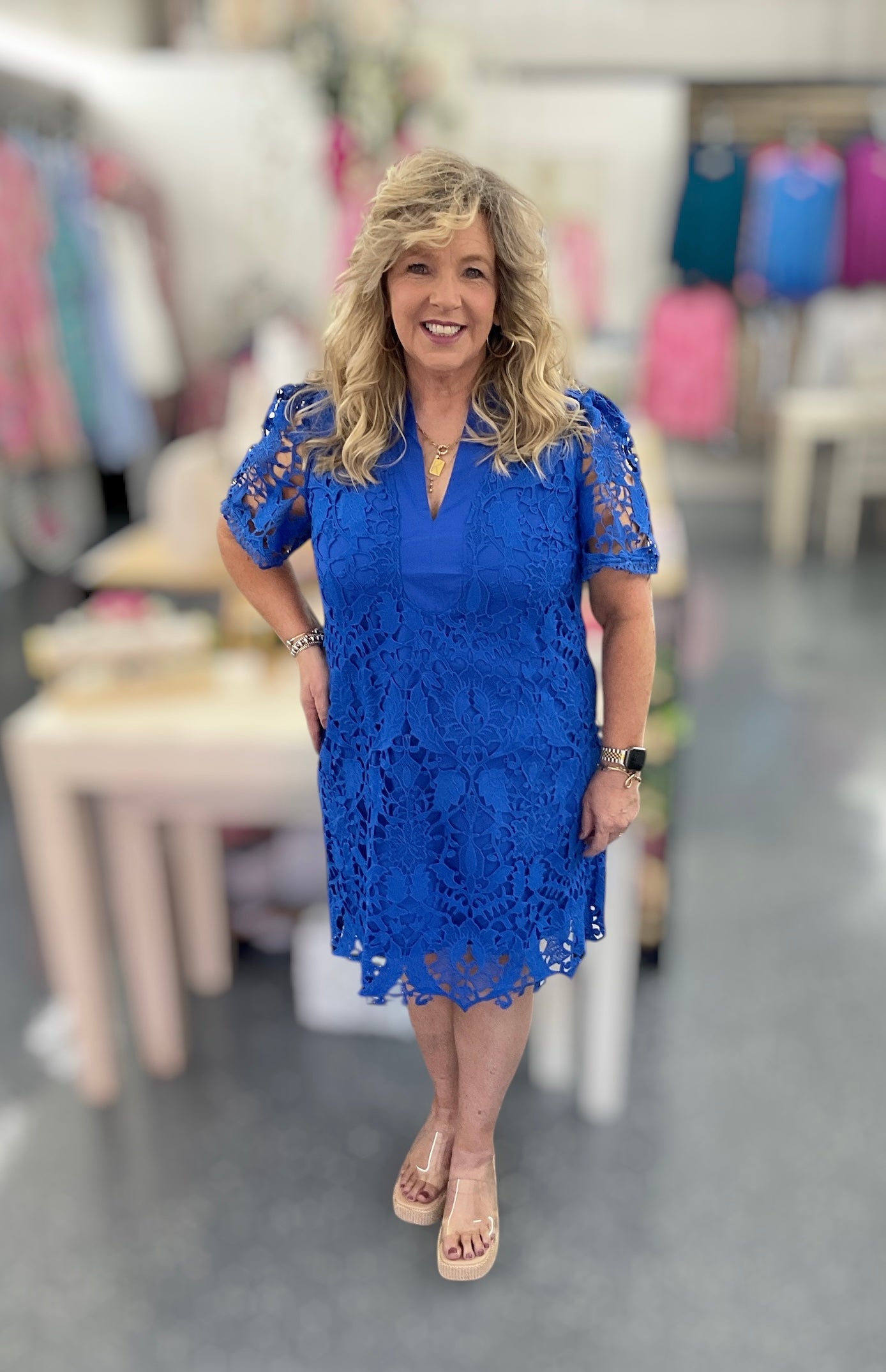 Royal Bloom Lace Dress