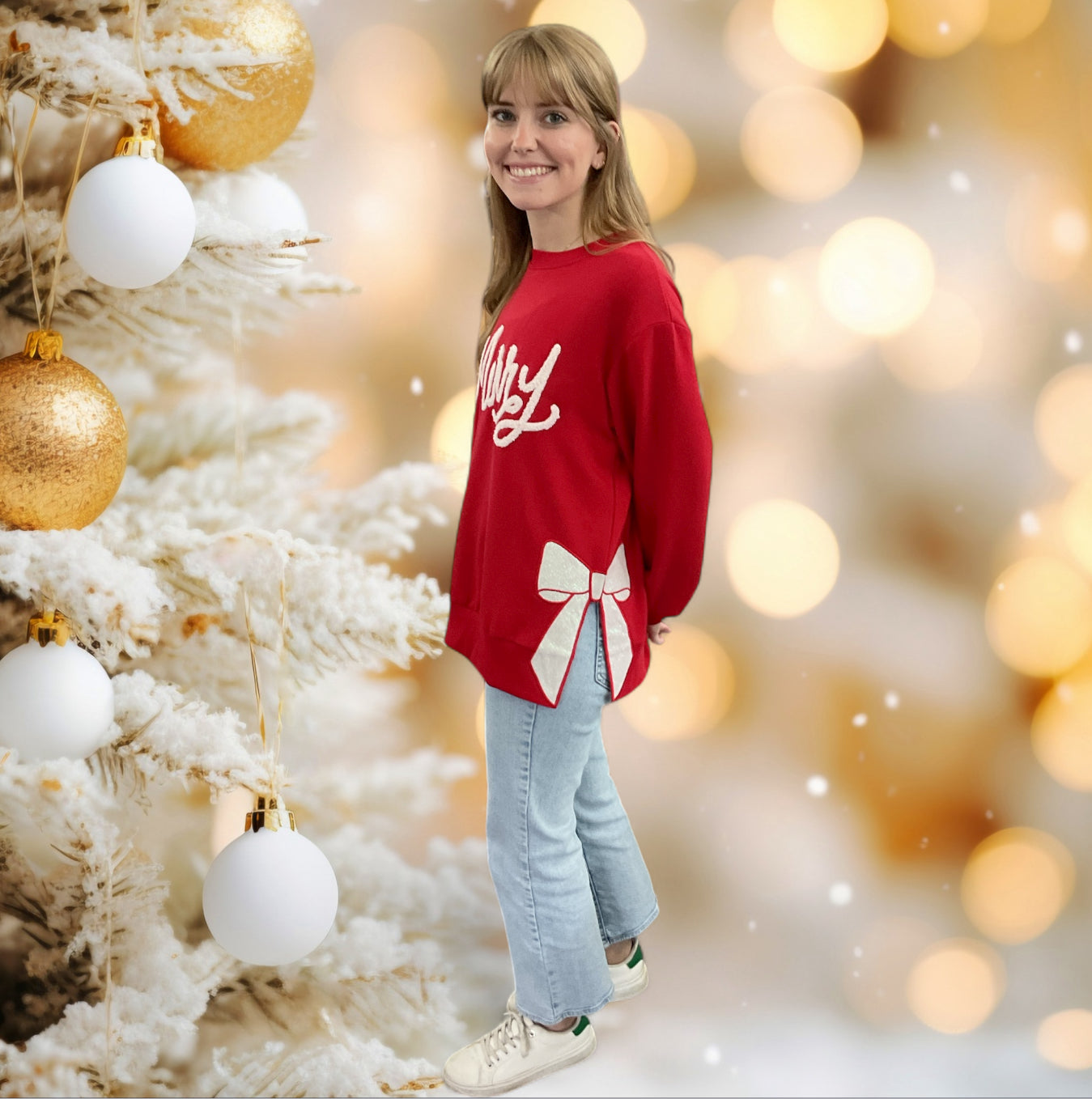 Merry Bow Sweatshirt