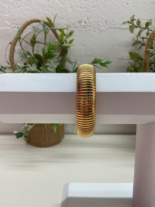 Large Gold Coil Bracelet